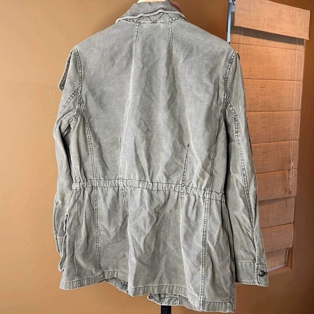 Free People Not Your Brothers Surplus Olive Green Jacket Size Medium